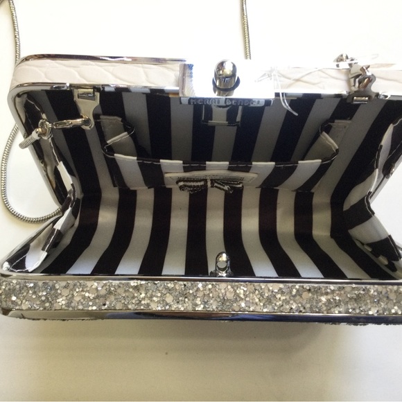 Henri Bendel Glitter Croc Embossed Clutch - Picture 10 of 11